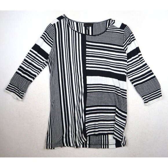 WORTHINGTON - WOMEN'S BLACK & SILVER LIGHT WEIGHT 3/4 SLEEVE SWEATER - XL - Picture 2 of 5